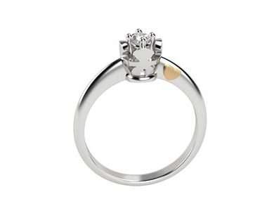 Le Bebé - Anello oro bianco/rosa e diamante